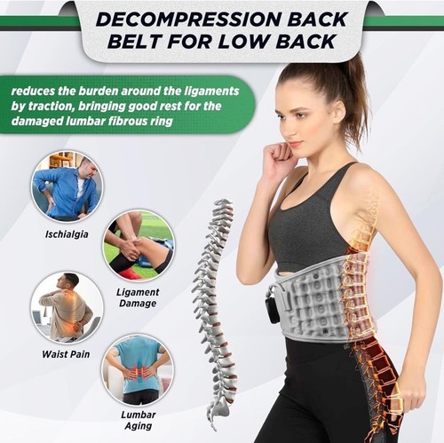 Heating Massage Decompression Belt Lumbar Support for Lower Back Pain Relief - Picture 4 of 8