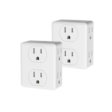 Outlet Extender, Multi Plug Outlet with 6 Electrical Outlets Adapter, 3-Prong W