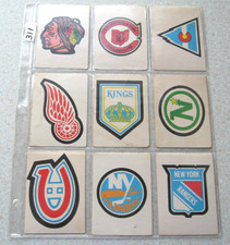 9x 1977-78 O-Pee-Chee TEAM LOGO hockey cards lot CANADIENS RANGERS BLACKHAWKS $$