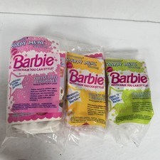 Vintage 1992 McDonald's Happy Meal Barbie Figures Lot of 3 NIP Sealed