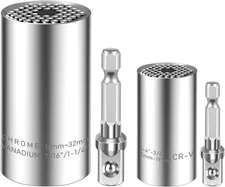 Spurtar Universal Socket Set (11-32mm 7-19mm) 7-19mm & 11-32mm, Silver 