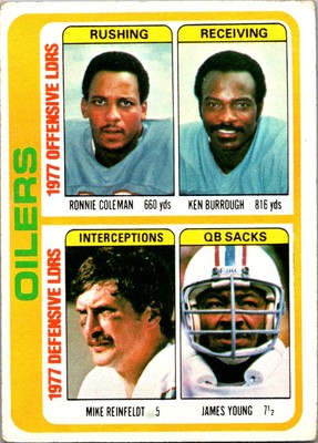 Ronnie Coleman / Ken Burrough 1978 Topps #511 Houston Oilers