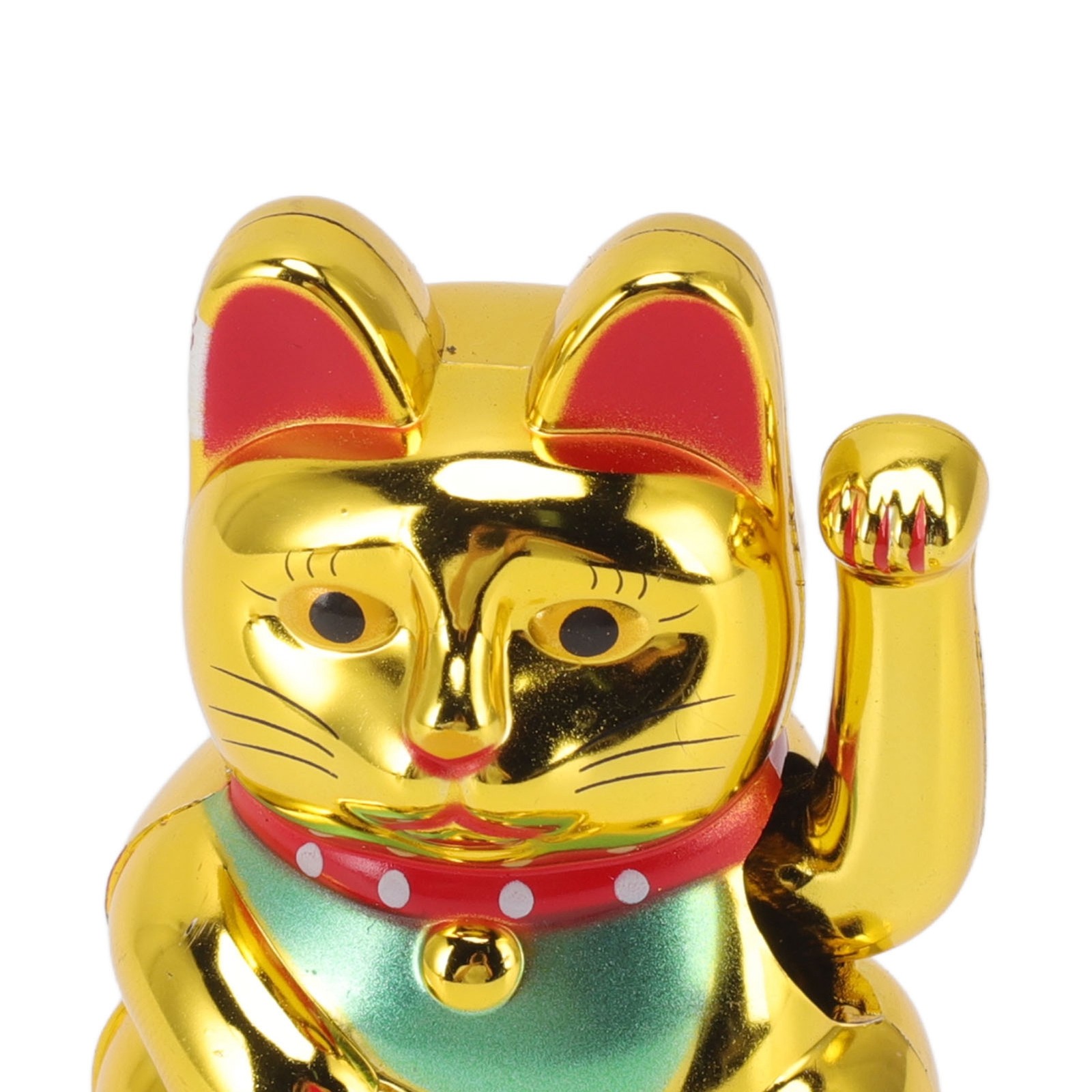 Chinese Lucky Cat Decoration Waving Arm Solar Light Induction Statue Figurine