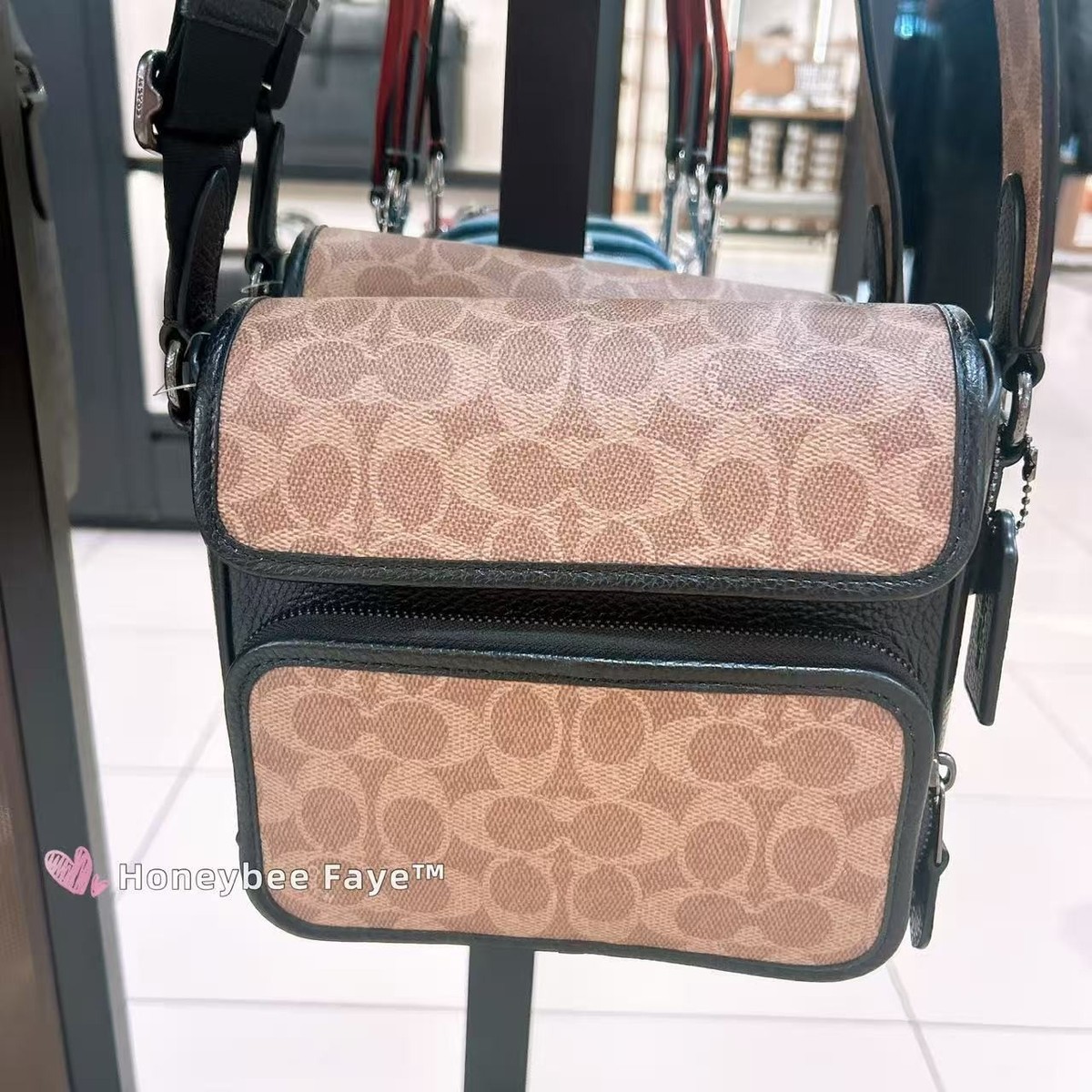 NWT Coach CZ396 Sullivan Flap Crossbody Bag In Signature Canvas | eBay