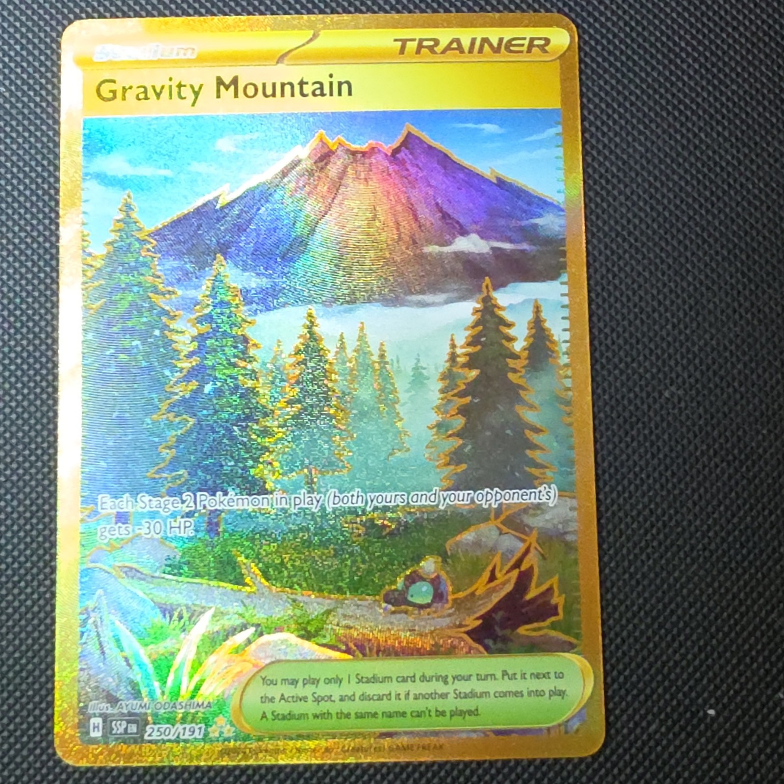 Pokémon TCG Gravity Mountain 250/191 Surging Sparks Hyper Rare Holo FA ENG