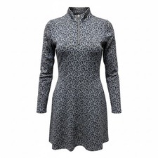 Tommy Hilfiger Womens Dress Size S Leopard Print Mock Neck Quarter Zip Casual