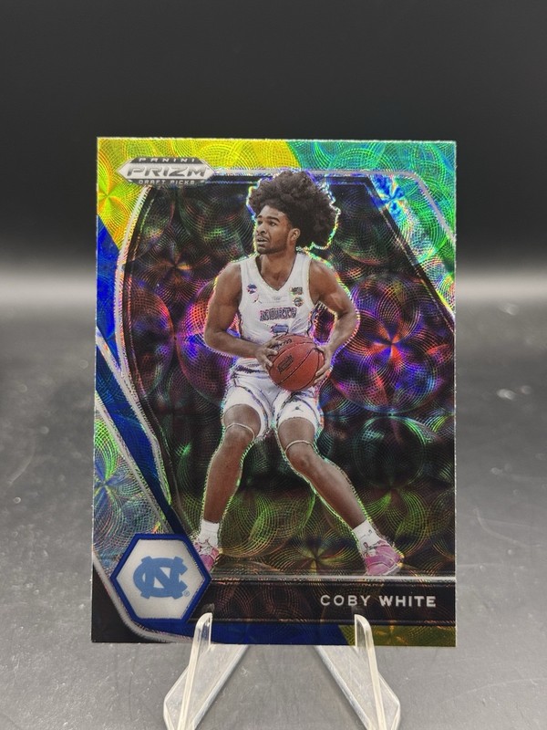 2021-22 Panini Prizm Draft Picks Basketball Choice Coby White #35 North Carolina