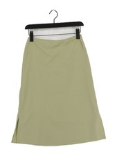 Uniqlo Women's Midi Skirt S Green Polyester with Other Midi A-Line
