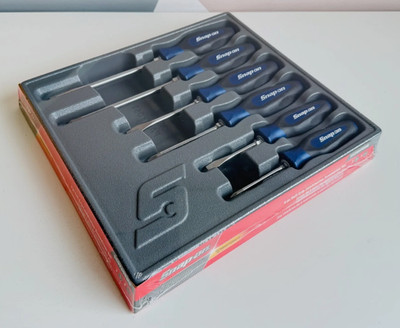 *NEU* Snap On 6-teiliges Kombi Instinct Power blau weiches Schraubendreher-Set SGDX60BMB