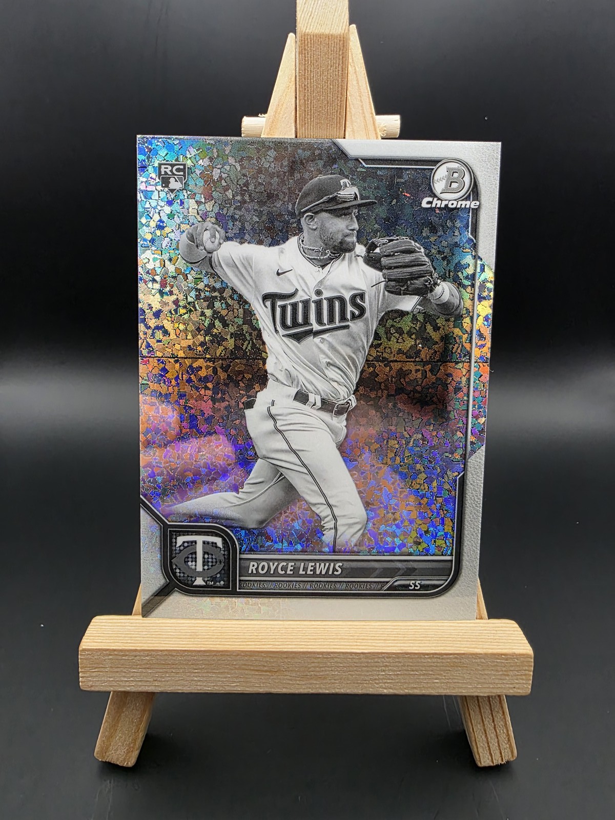 2022 Bowman Chrome #92 Royce Lewis Black and White Mini Diamond Refractor /199