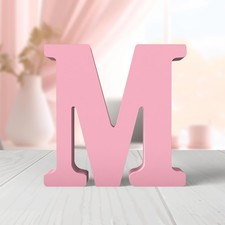 6 Inch Pink Wood Letters Unfinished Wood Letters for Wall Decor Decorative Stand