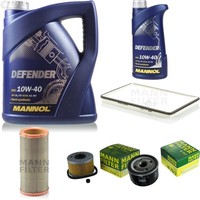 Motor-ÖL 6L Mannol Defender 10W-40 +MANN-FILTER FüR Renault Megane I 1.9 Tdi