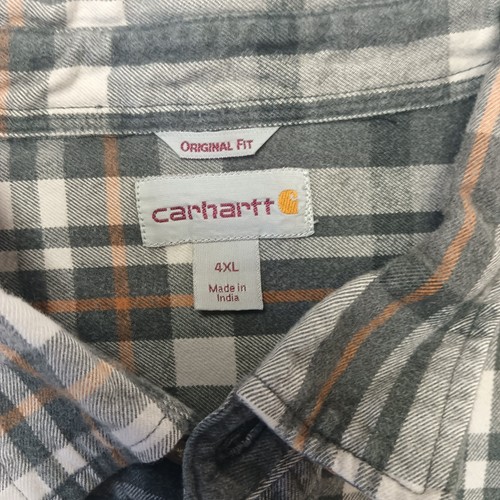 Lot of 3 Carhartt Flannel Shirts Mens Sz 4XL Plaid LS Original Fit Heavyweight - Picture 3 of 24