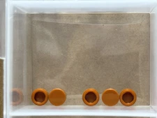 LEGO Parts - Dark Orange Tile, Round 1 x 1 - No 98138 - QTY 5