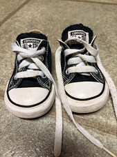 Converse Chuck Taylor All Star Baby Low Top Canvas Lace-Up Sneaker Black/White