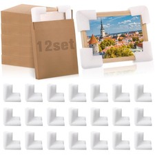 Tenceur 50 Pcs Foam Corner Protectors and 12 Pcs Moving Boxes for Pictures Ar...