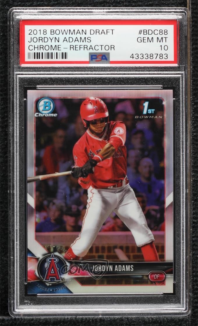 2018 Bowman Draft Chrome Refractor Jordyn Adams #BDC-88 PSA 10 GEM MT 0h2x