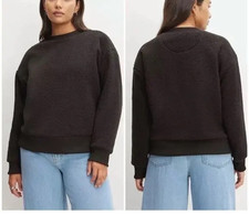Everlane ReNew Fleece Oversized Crew Top Sweatshirt size S Small
