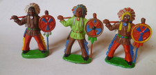 Bastelware 3x alte DDR HartGummi INDIANER Häuptling Tamenund Greiner