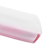 Collapsible Shower Water Barrier, 39" TPE Splash Guard, 1.18"W x 1.77" H, Clear