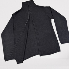 Yohji Yamamoto Pour Homme alpaca gray-brown Cardigan/Zip /Sweater/Jumper/Size 3