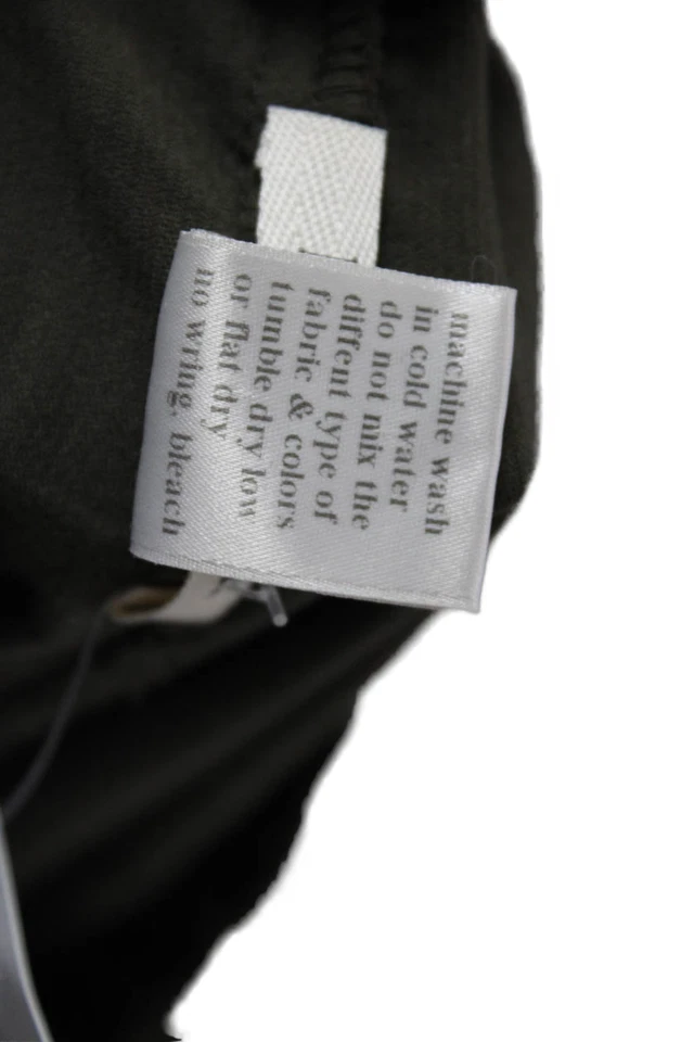 Pantalones militares lisos de algodón verde recortados talla L Black Crane para mujer Foto 4 de 4