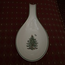 Spode 9" Christmas Tree Spoon Rest | Holiday Decor