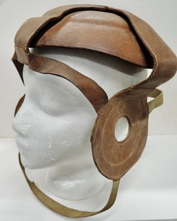 RARE 1901 Antique Flat Top Dog Ear Chicago Head Harness Football Helmet