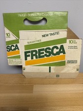 Fresca Sugar Free Cardboard Carrier 10 oz. 8 Pack Carton Vtg New Taste