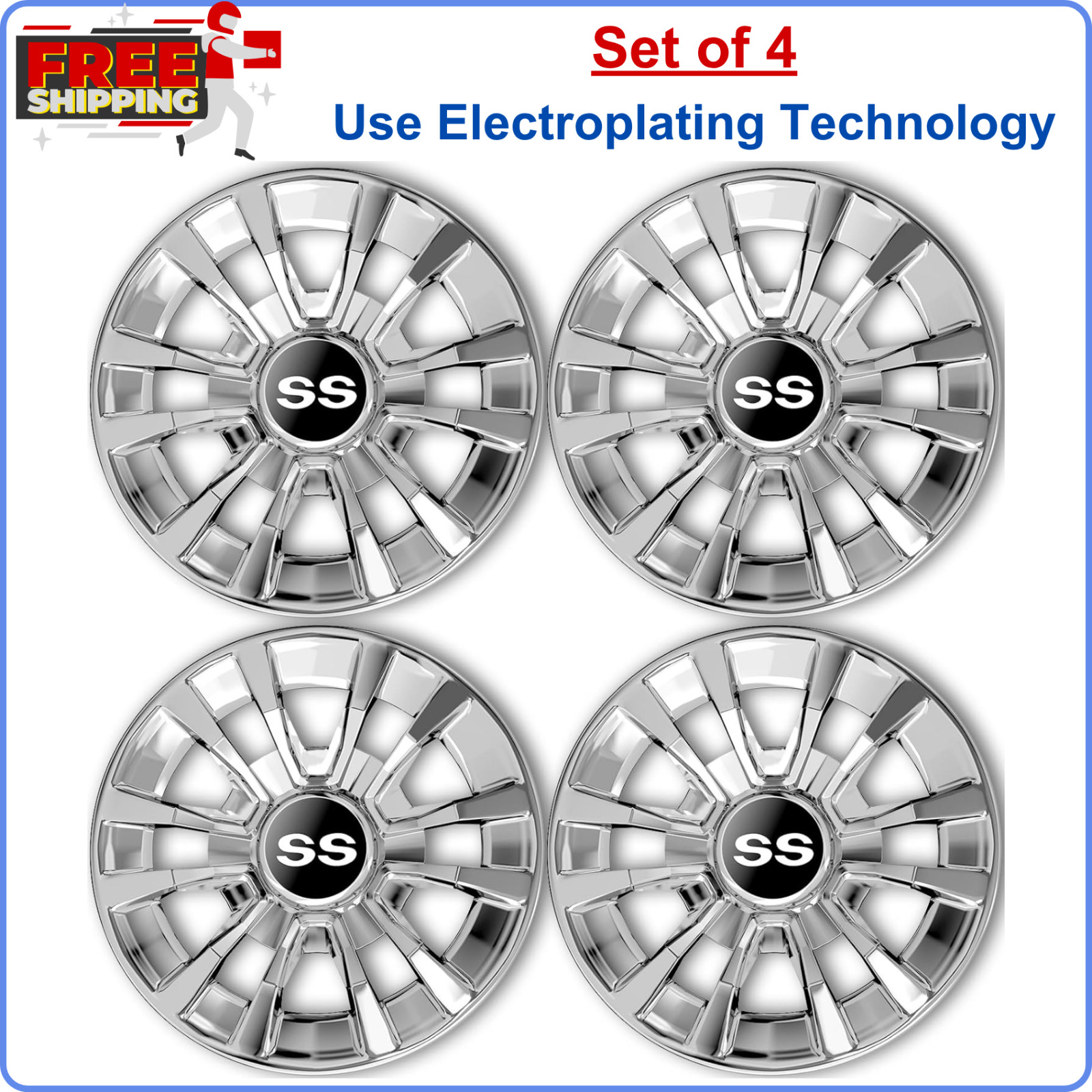 ENEKERP Golf Cart 8 Inches Wheel Covers Hub Caps Set of 4 Fo
