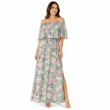 Show Me Your MuMu Women's Maxi Dress Medium Floral Boho Cottage Off Shoulder