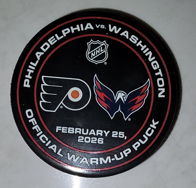 Philadelphia Flyers vs Washington Capitals 2-25-2026 Warmup Puck 