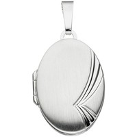 "Jobo \"33179\" Medaillon Oval FüR 2 Fotos 925 Sterling Silber Mattiert AnhäNger Z"