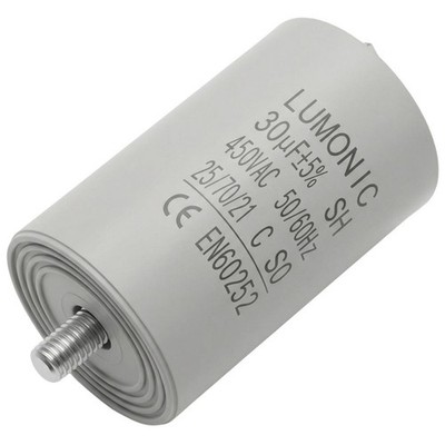 Anlaufkondensator 30µF 450V mit Stecker 6,3x0,8mm 45x75mm 30uF Motorkondensator 