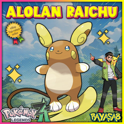 Alolan Raichu Pokmon Legends ZA 6IV Best Stats Battle Home  Shiny/Non