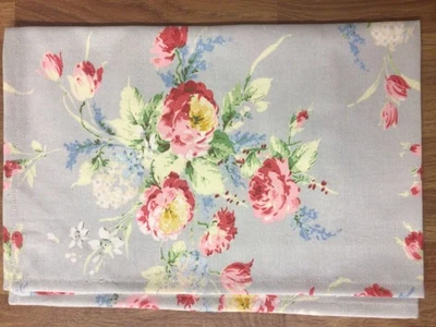 1 Tea Towel Handmade With Cath Kidston Large Faded Flowers Grey Cotton Duck New - Image 1 of 4