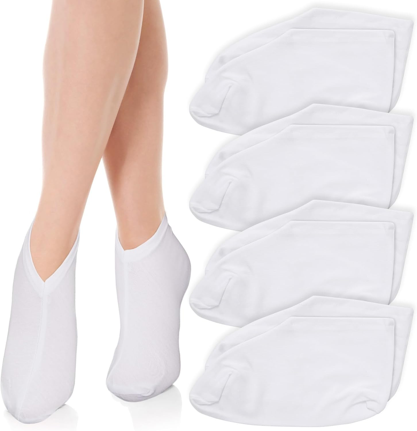 8Pcs Moisturizing Socks for Women, Cotton Sleep Spa Socks Overnight, Aloe Lotion