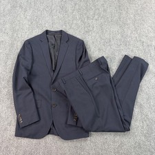 J Crew Ludlow Suit Mens 36 31x31 Blue Wool Single Vent 2 Btn 2 Piece Formal