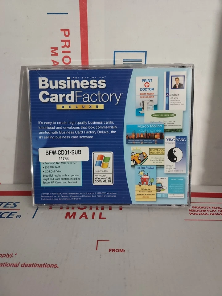 Tarjeta de visita Factory Deluxe 1999 PC CD ROM buena usada sin código clave - #13 Foto 2 de 2