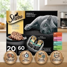 Sheba Perfect Portions Wet Cat Food Trays Variety Pack, 60 ct., 1.32 oz.