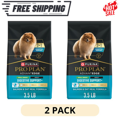 2 Pack Purina Pro Plan Small Breed Dog Food 3.5lb Salmon Oatmeal Digestive