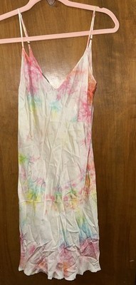 dannijo tie dye silk slip dress Multi Tie Dye Long Slip Dress