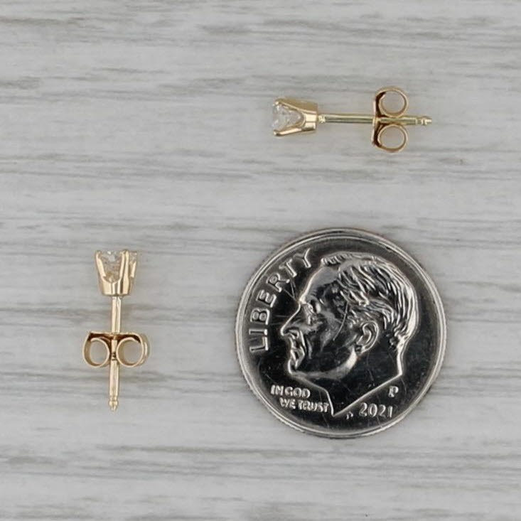 0.29ctw Round Solitaire Diamond Stud Earrings 14k… - image 6