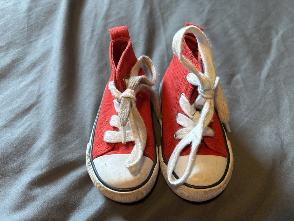 Polo Ralph Lauren Hamptyn HI Top Zapatos Bebé Niño Pequeño Talla 5 Rojo Oso Quilton Foto 4 de 4