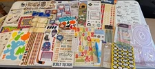 Huge Lot of 60 pieces Scrapbooking  stickers, craft items- FREE SHIPPING!!