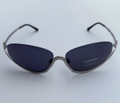 Rare Vintage Y2K CHANEL SPORT 4004 CC Side Logo Sunglasses Purple