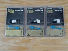 Qty 3 NEW Leviton Quick Port Phone Category 5.  8-Wire Modular Jack with tool