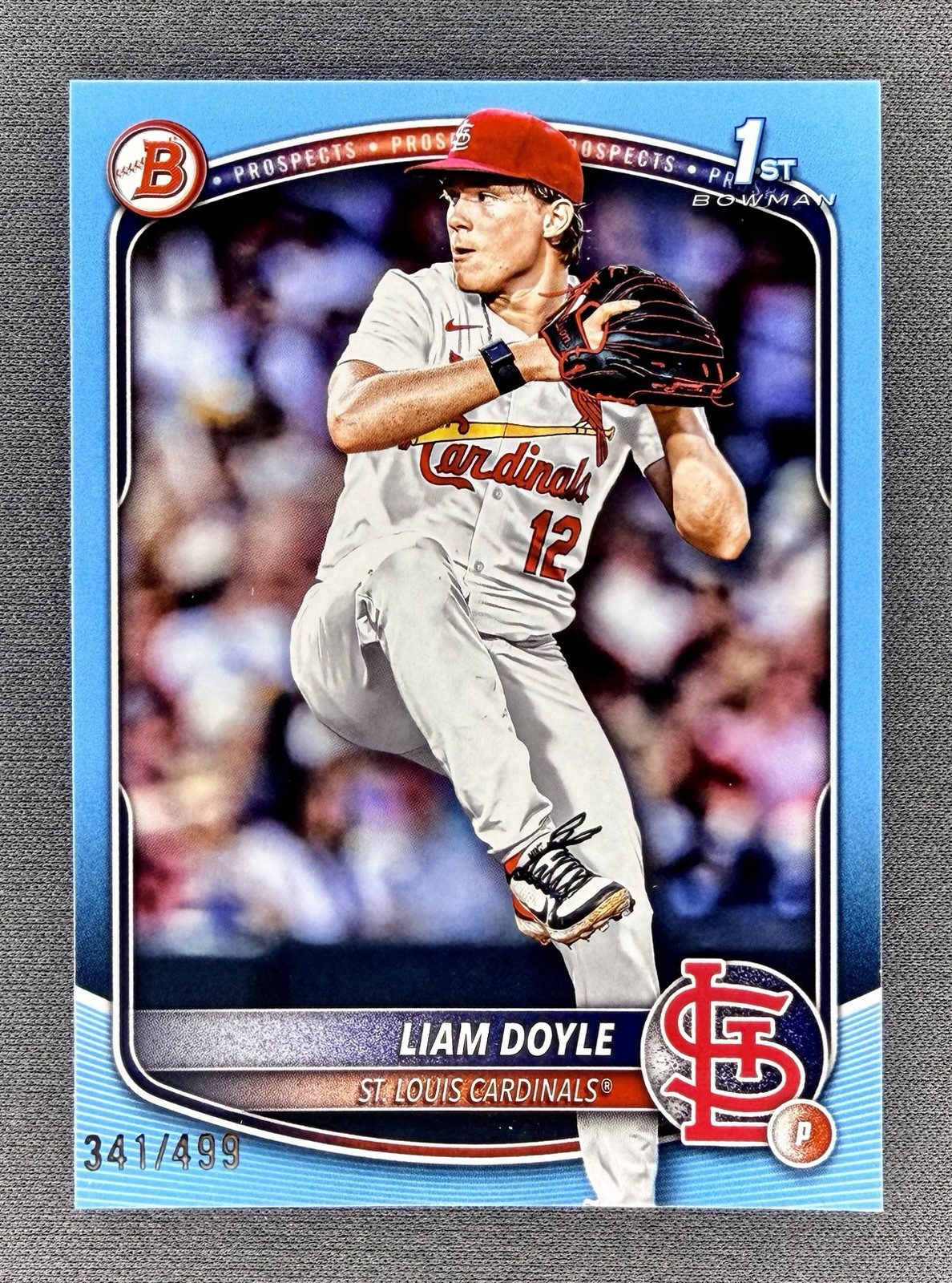 2025 Bowman Draft # BD-12 Liam Doyle 1st Bowman SKY BLUE RC 341/499