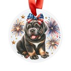 Patriotic Neapolitan Mastiff Dog Acrylic Ornament, Holiday Decor, Pet Lover Gift