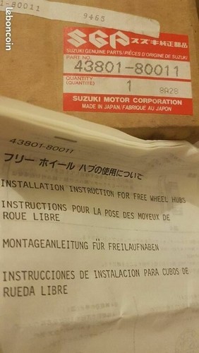 MOYEU DE VERROUILLAGE de roue Maruti GYPSY Suzuki JIMNY 43801-80011 ORIGINAL - Foto 3 di 3